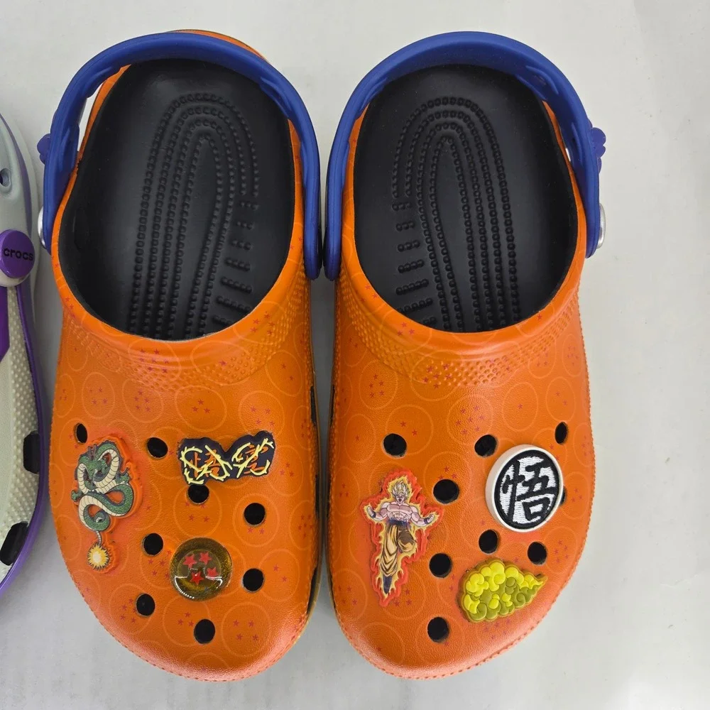 Crocs Dragon Ball Z Goku Frieza Classic Clog 2 Pair Kids J5 Mens 5 Womens 7